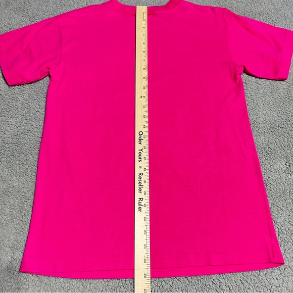 Vintage Northern Getaway Pink Tee Cartoon Ride Floral Print Canada Size Large - Picture 6 of 6